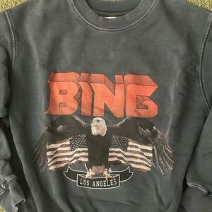 Anine Bing Black Graphic Sweatshirt
